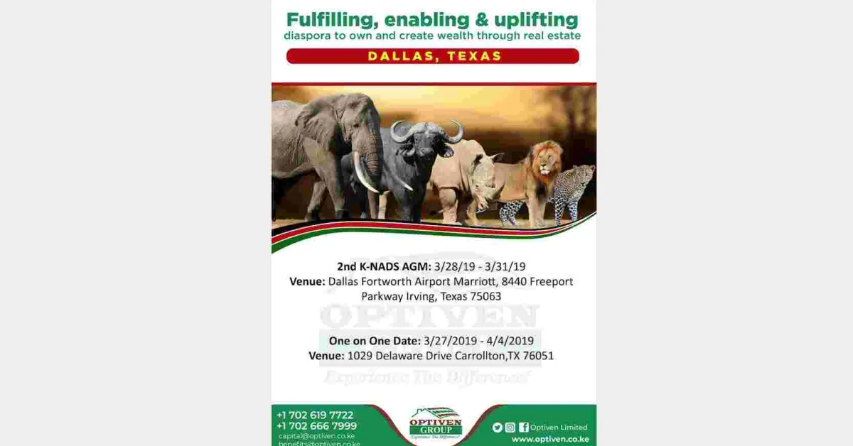 Real Estate Firm Optiven Visits Dallas, Texas March 27th to April 4th