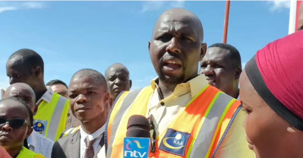 CS Murkomen Holds Uhuru Government Accountable for JKIA Roof Leakage