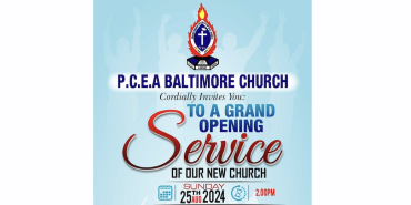 PCEA Baltimore Church Grand Opening Service: Sunday, August 25, 2024