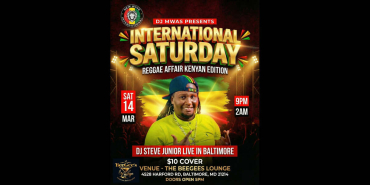 Reggae Affair Kenyan Edition Feat. DJ Steve Junior: March 14, 2026 in Baltimore, MD