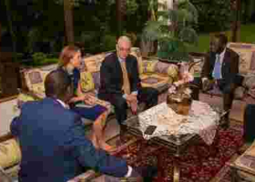 Raila Hosts Former US Ambassador Mark Bellamy