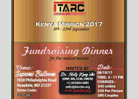 ITARC Fundraising Dinner Gala to Support a Free Medical Mission to Kenya: Sat, Aug 19th in Baltimore, MD