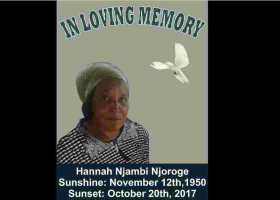 Death Announcement: Hannah Njambi