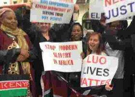NASA Supporters Stage Demonstration in London