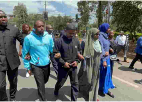 Activists Shield Boniface Mwangi from Arrest During Nairobi Protest