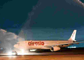 Kenya Welcomes Inaugural AirAsia X Flight with Traditional Water Salute at JKIA