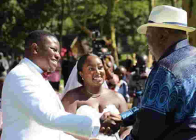 Uhuru Present as Kalonzo's Daughter Weds