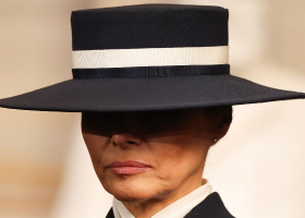 Melania Trump's Wide-brimmed Hat Steals Spotlight at DC Inauguration