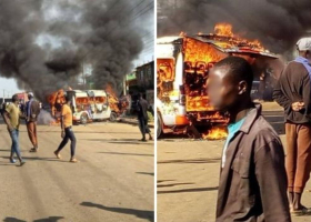 Vihiga Boda Boda Riders Torch Matatu, Loot Soda Trailer After Fatal Crash Sparks Chaos
