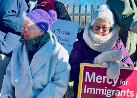 Catholics Protest US Immigration Policies Outside Wyatt Detention Center
