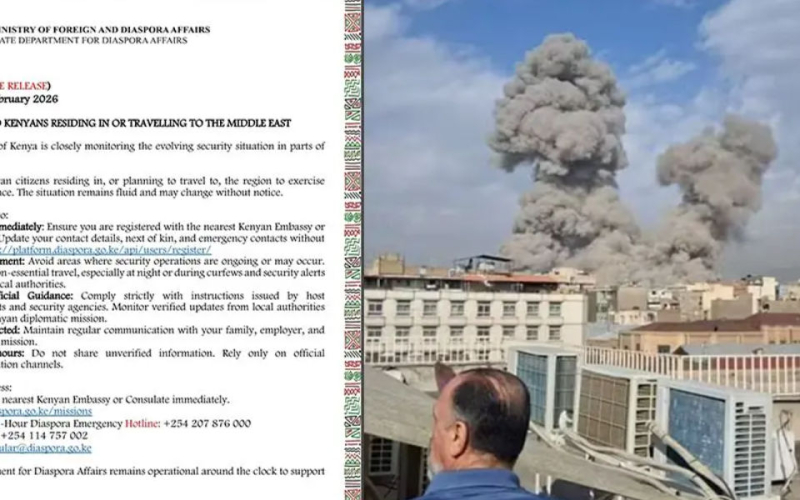 Kenya Urges Citizens in Middle East to Register With Embassies Following US–Israel Strikes on Iran