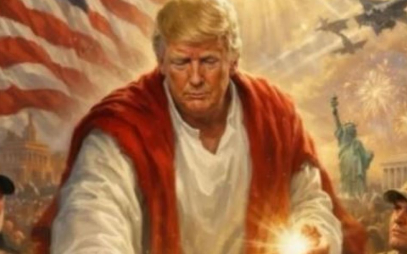 President Trump Deletes AI Image Portraying Him as Jesus After Backlash