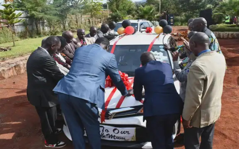 Uasin Gishu Couple Overjoyed as Australia-Based Children Gift Them New Car
