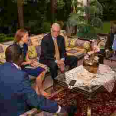 Raila Hosts Former US Ambassador Mark Bellamy