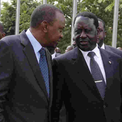 President Uhuru Trails Raila Odinga in Latest Infotrak Opinion Poll