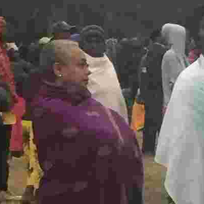First Lady Margaret Kenyatta Queues for Several Hours Waiting to Vote