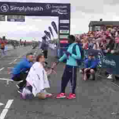 Kenyan Athlete Magdalyn Masai's New Zealand Boyfriend Proposes to Her at Marathon Finish Line in the UK