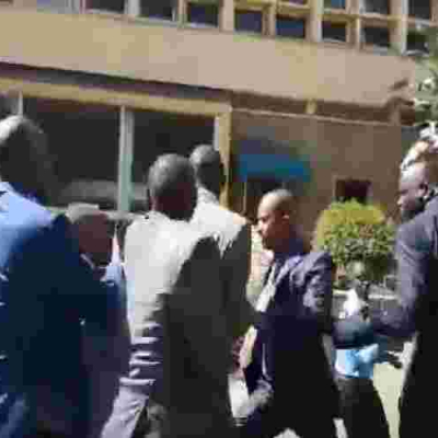 Babu Owino, Jaguar Exchange Blows [VIDEO]