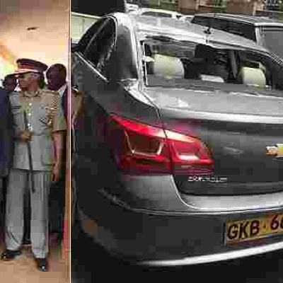 Rowdy Youths Pelt Stones at Interior CS Fred Matiang'i Entourage in Nairobi