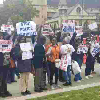 President Uhuru, Raila Supporters Drag their Rivalry to the Streets of London