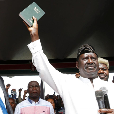 We Have Arrived in Canaan, Raila Tells Supporters after Taking Oath as People's President