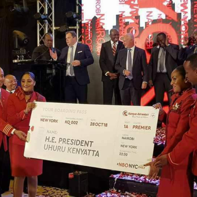 President Uhuru Kenyatta to Fly in Kenya Airways' First Direct Flight to New York in October