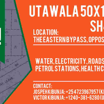 50x100 Plots Available for Sale in Nairobi’s Utawala Area
