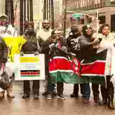 Kenyans in the US Hold Demos Outside UN Headquarters in New York