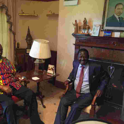 Raila Visits Retired President Moi at His Rural Kabarak Home