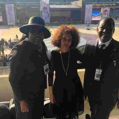 Raila Represents President Uhuru at Winnie Mandela's Funeral,  Wore "Presidential Official" Badge