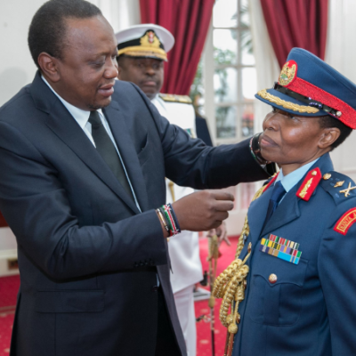 President Kenyatta Unveils Kenya's First Woman Major General, Fatuma Ahmed 