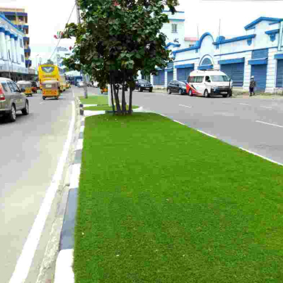 Governor Hassan Joho Uses Plastic Grass in Mombasa City Beautification Project