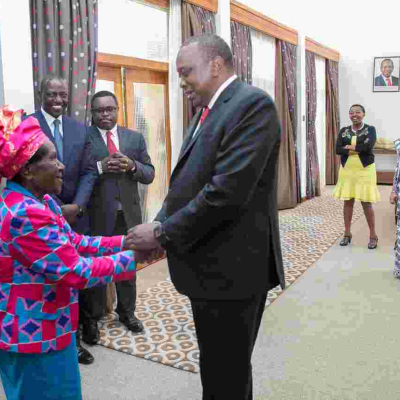Joy as President Uhuru Meets Nurse Who Helped Mama Ngina Kenyatta Give Birth to Him 56 Years Ago