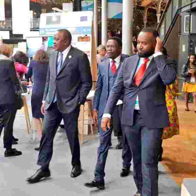 President Kenyatta Spotted with Mombasa Governor Hassan Joho in France
