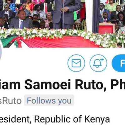 Deputy President William Ruto Quickly Updates Twitter Bio after Acquiring PhD