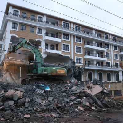 Demolition of Multi-Million-Shilling Grand Manor Hotel Near US Embassy in Nairobi Begins
