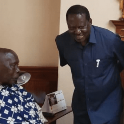 Raila Visits Former President Daniel Moi at Kabarak 