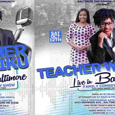 Comedian Teacher Wanjiku in Baltimore, MD Oct 12th for a Family-Friendly Show - Purchase Advance Tickets