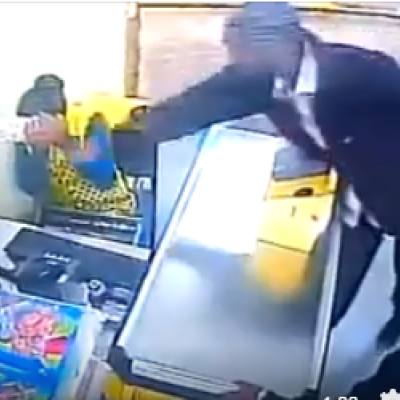[VIDEO] Uproar as Kenyan Man is Captured on CCTV Beating Female Supermarket Cashier