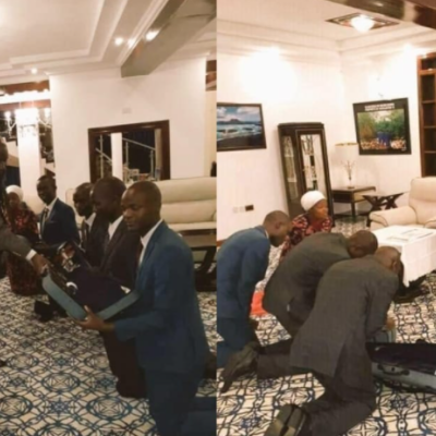 Photos of Prophet David Owuor’s Followers Kneeling Before Him Cause a Stir Online 