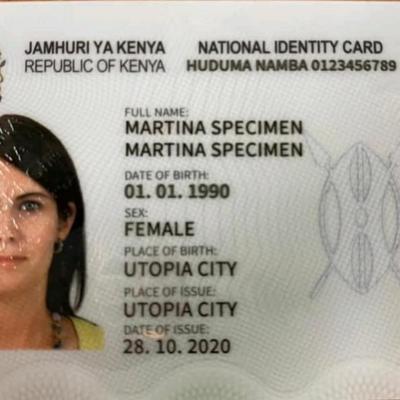 Gov't Releases Sample of Huduma Namba Card But Kenyans are Not Happy 