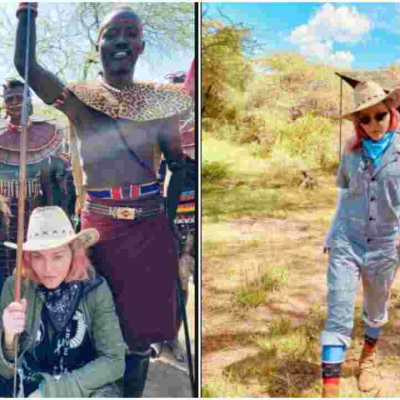 American Queen of Pop Madonna Visits Kenya with Boyfriend Ahlamalik Williams
