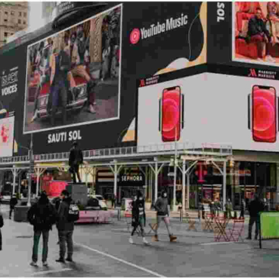 Kenyan Band Sauti Sol’s Song 'Suzanna' Featured on New York’s Times Square  