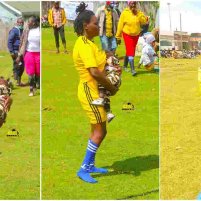 Well-Wishers Rally Behind Kenyan Woman Pictured Breastfeeding Kid During Football Match 