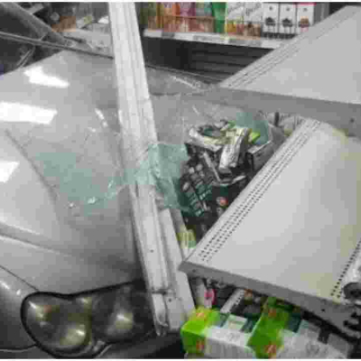 Drama as Man Drives into Convenience Store in Westlands, Nairobi [VIDEO]