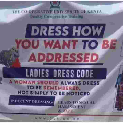 Co-operative University Apologizes After Banner Linking Rape to Indecent Dressing Causes Uproar 