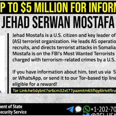 US Offers $5 Million Bounty for Information on a Key Al-Shabaab Commander 
