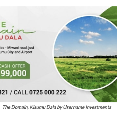 Plots for Sale: The Domain, Kisumu Dala