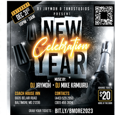 DJ Jaymoh & DJ Mike Kamuiru Invite You to 2023  New Years Eve Celebration in Baltimore, MD