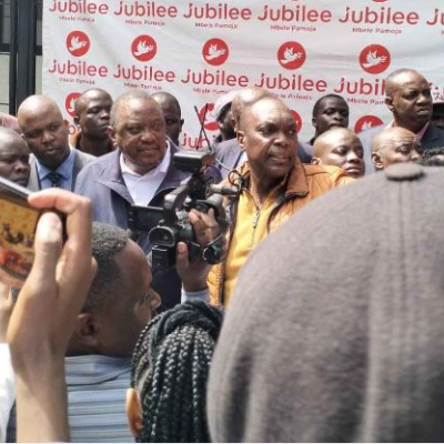 Uhuru Visits Jubilee Party Headquarters Following a Stand-off